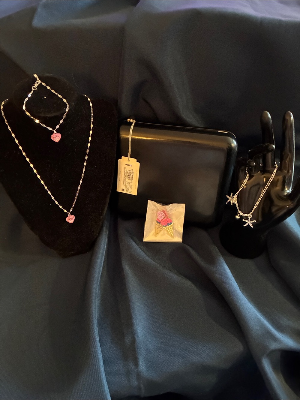 Jewelry Collection w/hard cover jewelry travel case